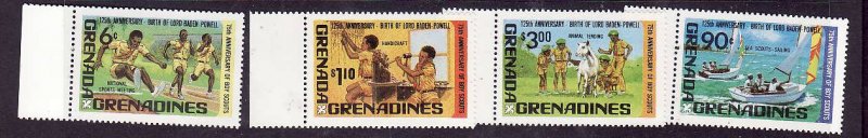 Grenada Grenadines-Sc#475-8-unused NH set-Scouting-Boy Scouts-1982-