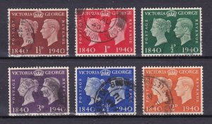 Great Britain Complete Used Set Scott# 252-257