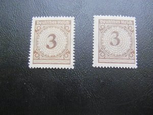 GERMANY 1923 MNH  MI. 338Pa+b COLOR  VF/XF 78 EUROS (113)