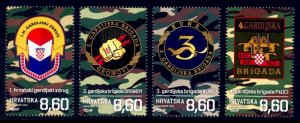 Croatia Sc# 1103-6 MNH Guard Brigade Emblems