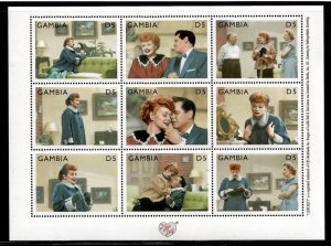 Gambia 2000 - I Love Lucy - Sheet Of 9 Stamps - Scott #2203 - MNH