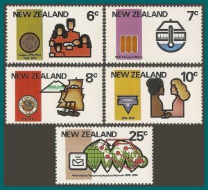 New Zealand 1976 Anniversaries, MNH  #593-597,SG1110-SG1114