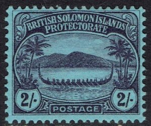 BRITISH SOLOMON ISLANDS 1908 SMALL CANOE 2/-