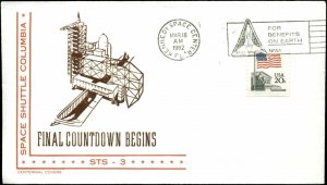 3/18/82 STS-3 Columbia Shuttle Event Centennial Cachet Kennedy Space Ctr., FL