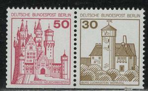 Germany Berlin Scott # 9N396, 9N394, mint nh, se-tenant, Mi # W62