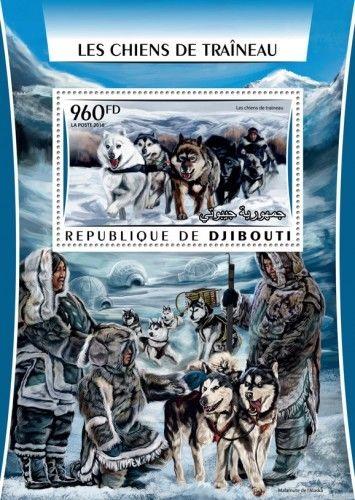 Djibouti Sledge Dogs Animals Fauna MNH stamp set