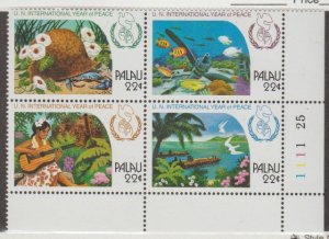 Palau Scott #112a Stamps - Mint NH Plate Block