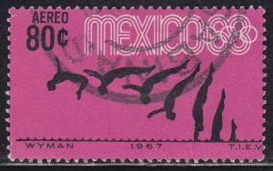 Mexico C328 USED 1967 Olympic Diving 80c