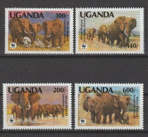 UGANDA 1991 WWF SG 988/91 MNH