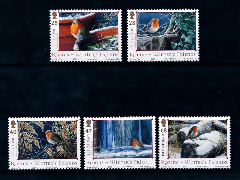 [72858] Isle of Man 2004 Christmas Bird Robin Snow  MNH