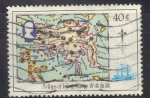 HONG KONG SC #427   1984  40c  MAP  SEE SCAN