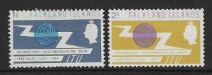 FALKLAND ISLANDS SG219/20 1966 I.T.U. MOUNTED MINT