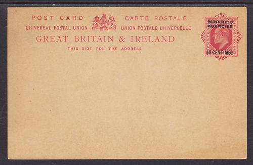 Great Britain, Morocco H&G 14 mint 1906 Postal Card