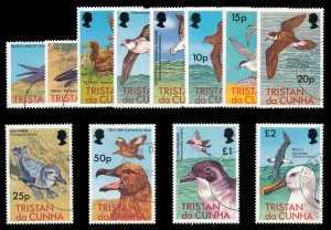 Tristan Da Cunha 1977 QEII 'Birds' set complete VFU. SG 220-231. Sc 222-233.