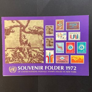 1972 United Nations, UN NY Complete Year Set in Souvenir Folder