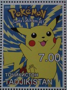 ​TAJIKISTAN-2001-  POKEMON-GOTTA CATCH THEM ALL-MNH-SHEET VERY FINE-LAST ONE