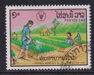 Laos 827 Tending Crops 1987