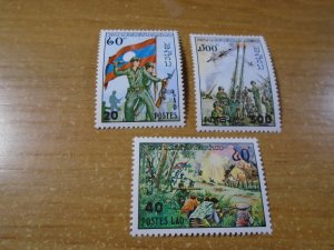 Laos  #  298-300  MNH