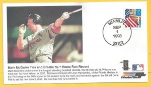 US #2915B 32c Cover Mark McGwire - Flag Over Porch