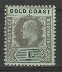 GOLD COAST 1907 KEVII 1/- 