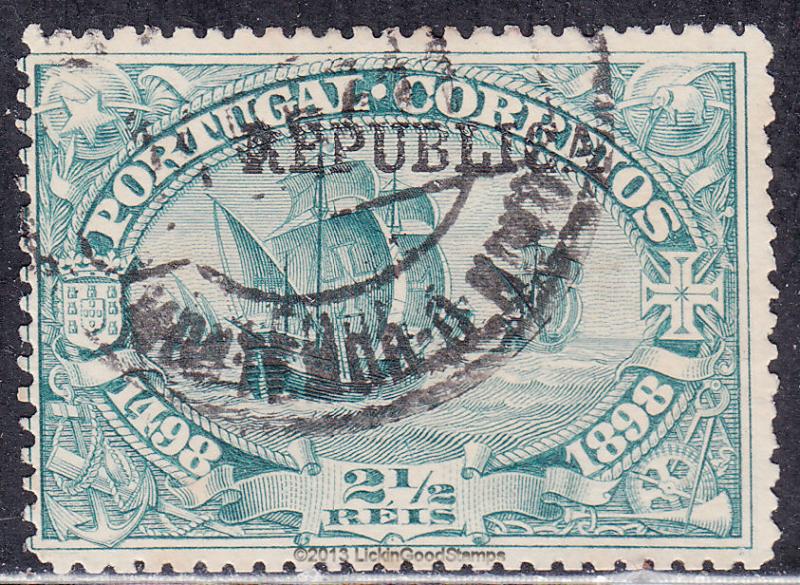 Portugal 185 USED 1911 Vasco da Gama Issue O/P