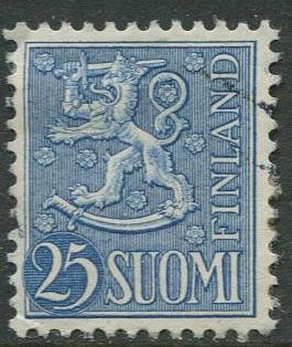 Finland - Scott 321 - Arms of Finland -1954- FU - Single 25m Stamp