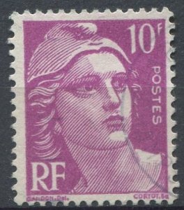 France Sc#600 Used, 10f brt vio, Marianne (1948)