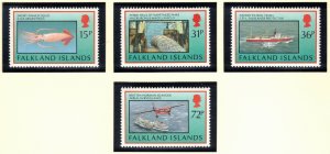 FALKLAND ISLANDS 1993 Fisheries; Scott 578-81, SG 681-84; MNH