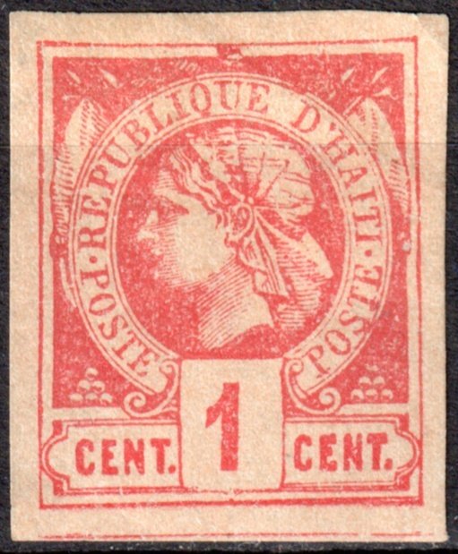 Haiti #1  Unused No Gum - 1c ver Liberty Head (1881)