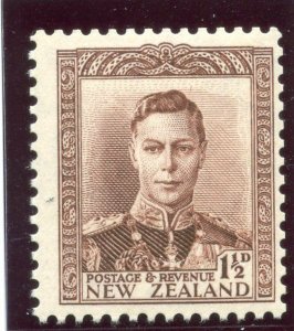 New Zealand 1938 KGVI 1½d purple-brown (wmk upright) MNH SG 607. Sc 228.