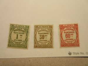 ALGERIA Scott J12, J14, J15 MINT HINGED Cat $3.20