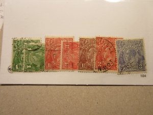 AUSTRALIA  Scott 67, 67b, 68, 68c, 69, 71, 72 USED Cat $18.15