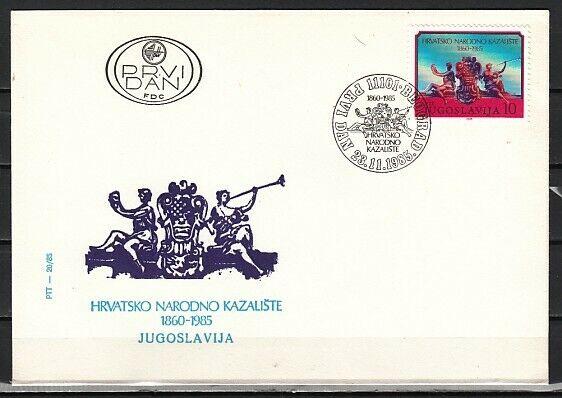 Yugoslavia, Scott cat. 1755. Croatian National Theater. First day cover. ^