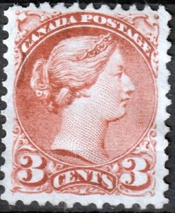 Canada Small Queen #37e  VF centering.  (458)