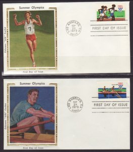 US 1791-1794 Olympics S/4 Colorano U/A FDC