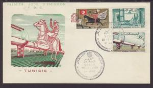 Tunisia 351,353,356 Definitives 1959 U/A FDC