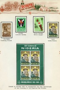 NIGERIA SCOUT  SET  & SOUVENIR SHEET  MINT HINGED & NH