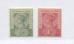 Cayman Islands QV 1900 1/2d and 1d unmounted mint NH