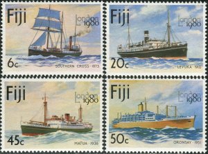 Fiji 1980 SG596-599 Mail-carrying Ships set MNH