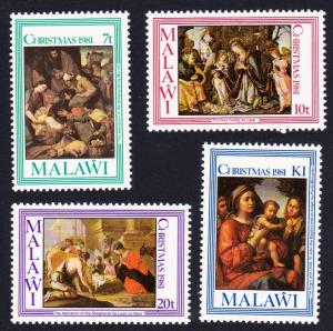 Malawi Christmas Paintings 4v issue 1981 SG#646-649 SC#390-393
