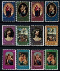 St. Lucia #237-40,5-8,57-60* NH  CV $3.00  Christmas & Easter