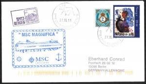 {A266} Norway 2011 Deer's Ships MSC Magnifica Spitsbergen Cover