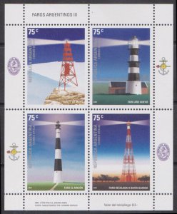 ARGENTINA - 2006 LIGHTHOUSE - MIN. SHEET MINT NH