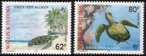 WALLIS & FUTUNA 1997 Green Lagoon Turtles; Scott 496-97; MNH