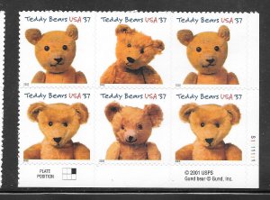 #3653-56 MNH Plate Block & Copy Block of 6