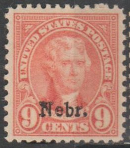 U.S. Scott #678 Jefferson - Nebraska Overprint Stamp - Mint & Used Set of 2