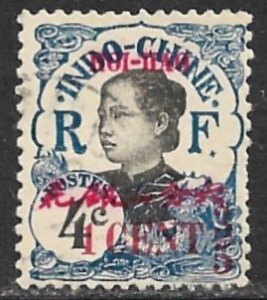 FRANCE OFFICES IN CHINA HOI HAO 1919 1 3/5c on 4c Annamite Girl Sc 69 VFU