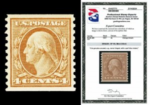 Scott 495 1917 4c Washington Coil Mint Graded XF 90 NH with PSE CERT