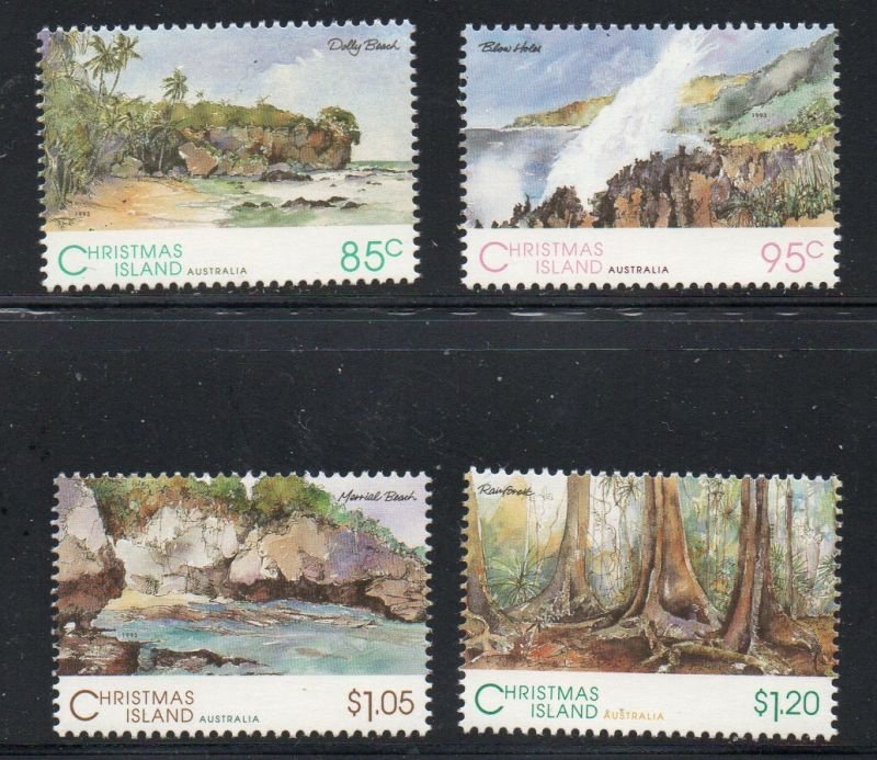 Christmas Island Sc 350-53 1993 Scenic Views stamp set mint NH