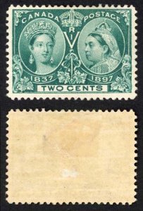 Canada SG125 2c Deep Green 1897 Jubilee M/M (small gum thin) Cat 35 Pounds